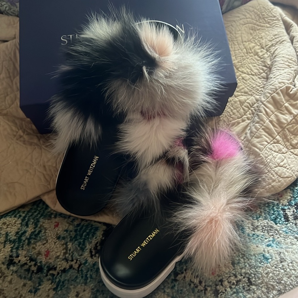 Stuart Weitzman Sublime Real Multi-Color Fox Fur … - image 6
